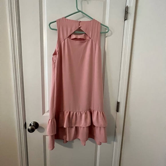LOFT Light Pink Ruffle Dress - Picture 2 of 2
